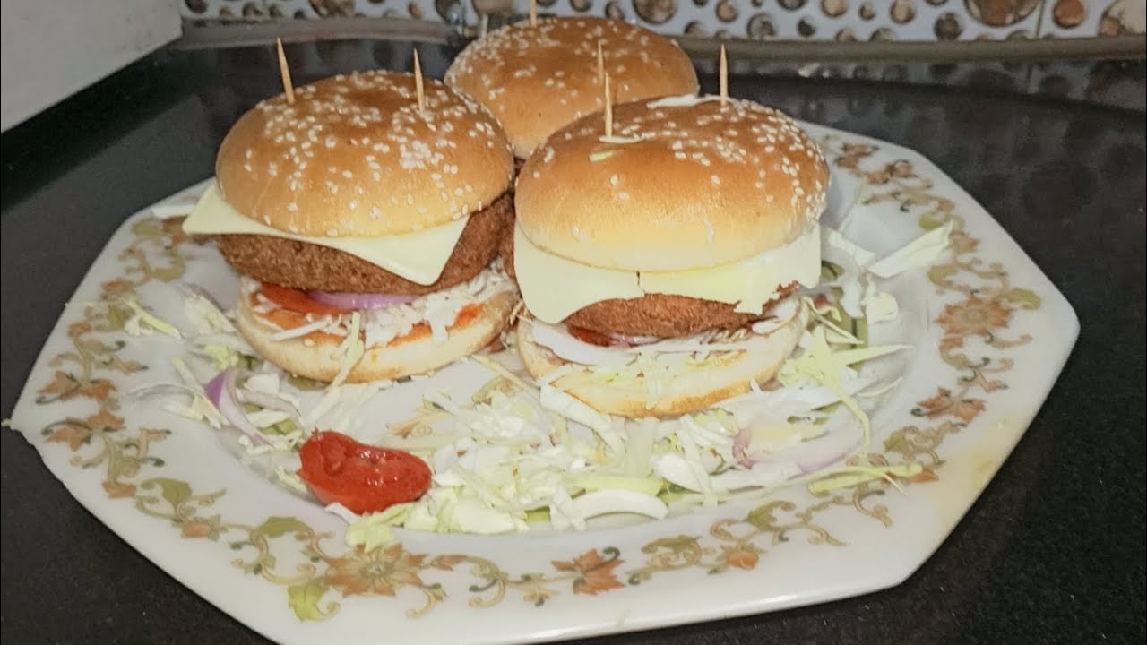 Cheesy chicken Pattie Burgers /Juicy Chicken Burger 🍔 