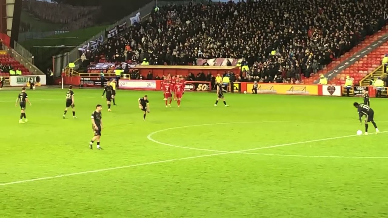 Topi Keskinen goal. Aberdeen v Hearts. SPFL Premiership 23/11/25