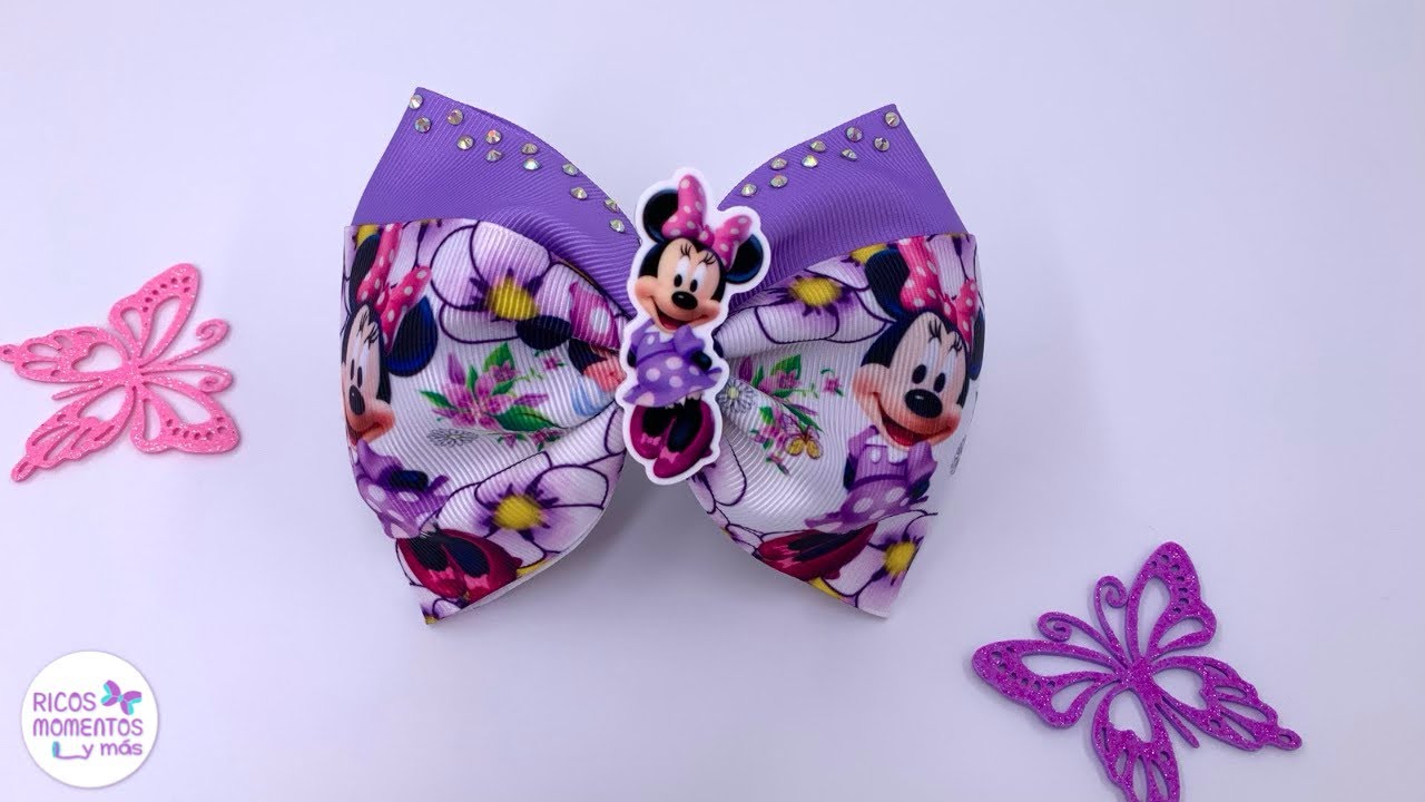 Cómo hacer moños con listón de 7.5 cm fáciles y económicos con muy poco material / lazos para niñas