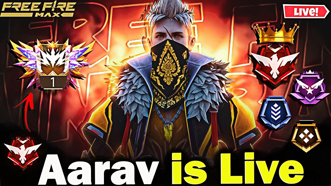 🔴[Live Free Fire New Rank Season Rank Push Live 😎 Aarav Gaming Live !!