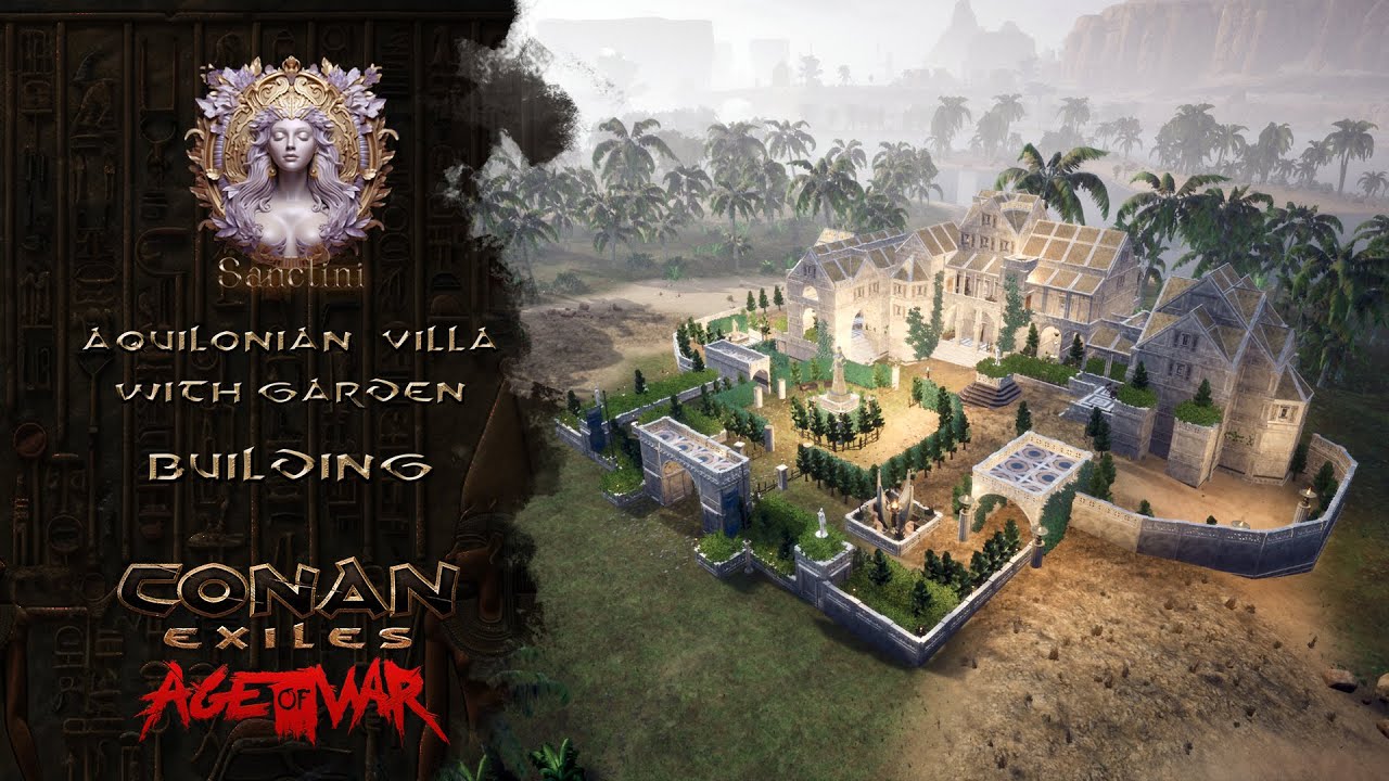 Conan Exiles AQUILONIAN VILLA (Speed Build | No Mods)
