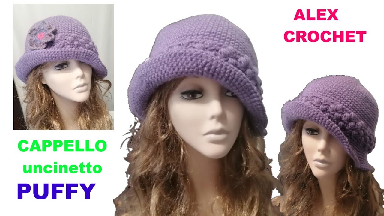 CAPPELLO uncinetto PUFFY tutorial facile principianti Alex Crochet