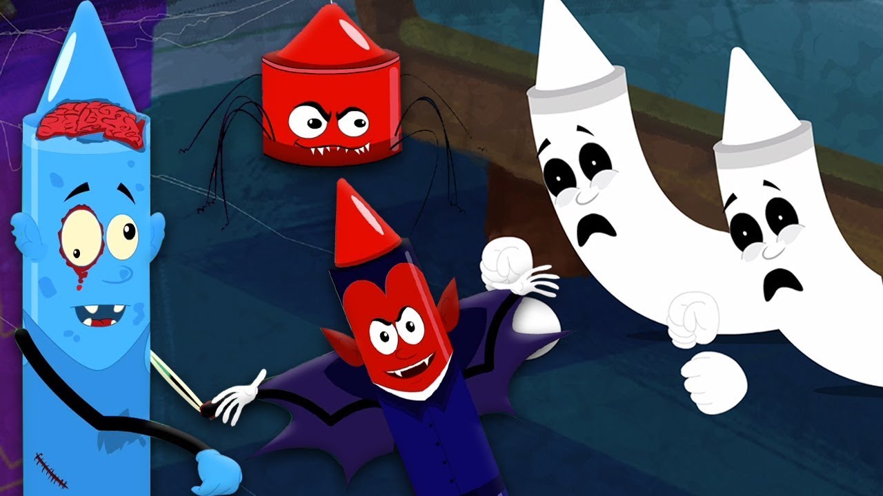 Ein kleiner Zombie | Halloween Kinderreime | One Little Zombie | Crayons Nursery Rhymes Française