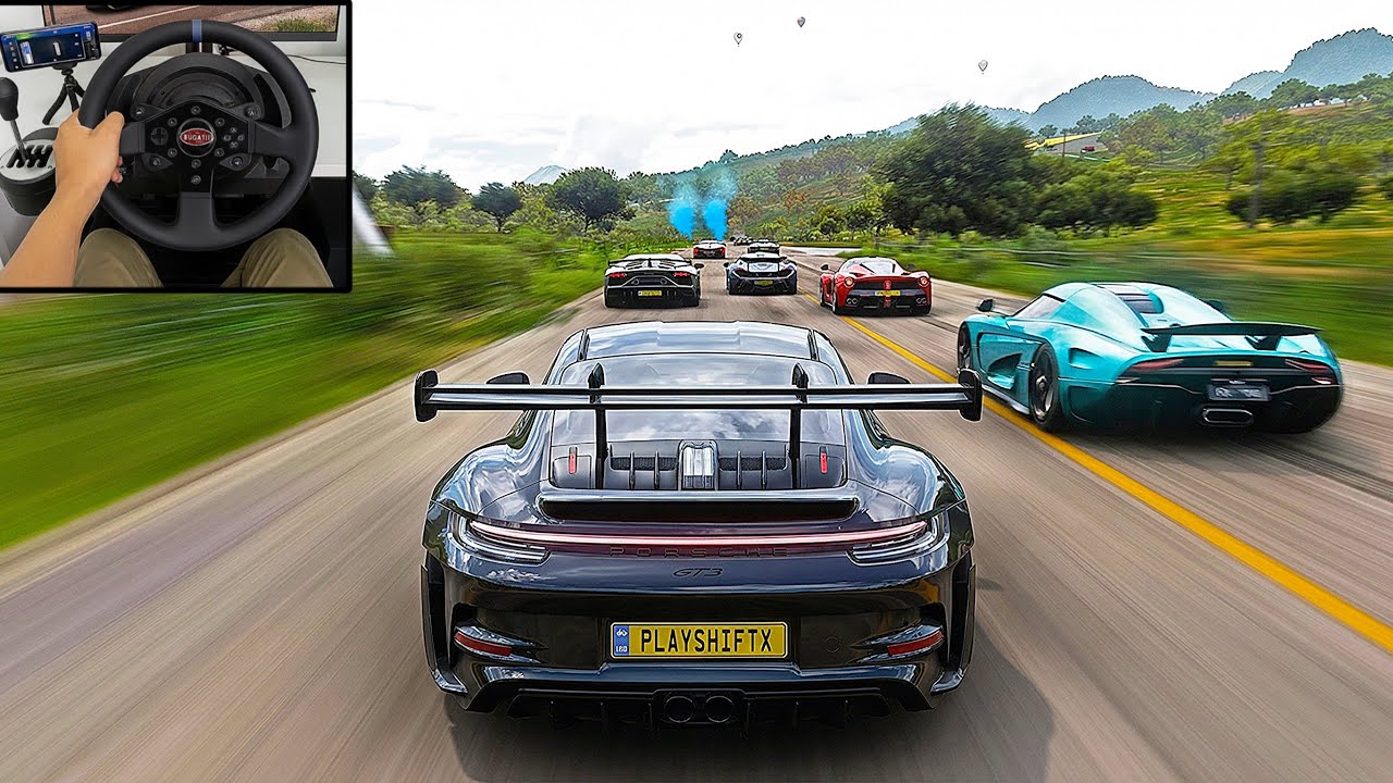 Porsche 911 GT3 RS vs Supercars | Ultra Realistic Forza Horizon 5 Gameplay