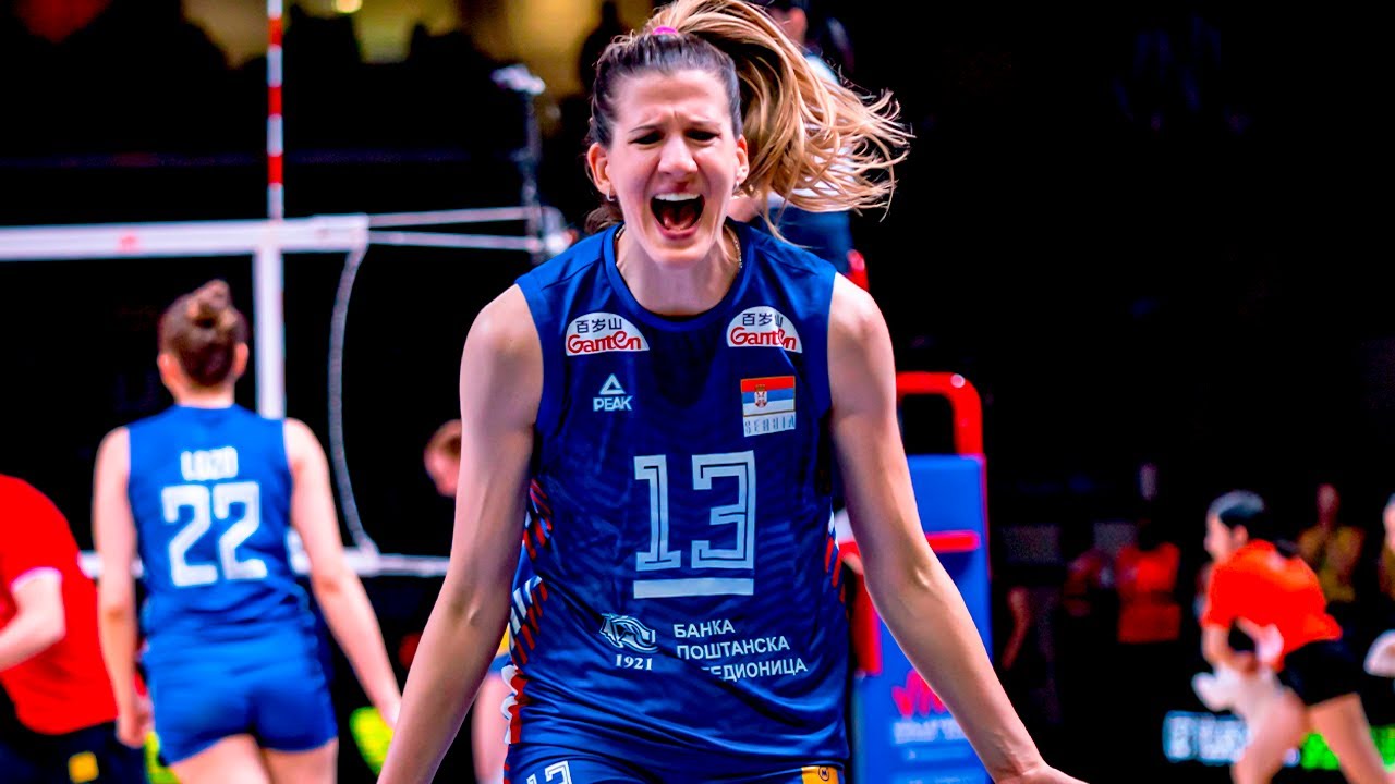 Amazing Captain of the Serbian National Team - Ana Bjelica | Best Spikes | VNL 2022 (HD)