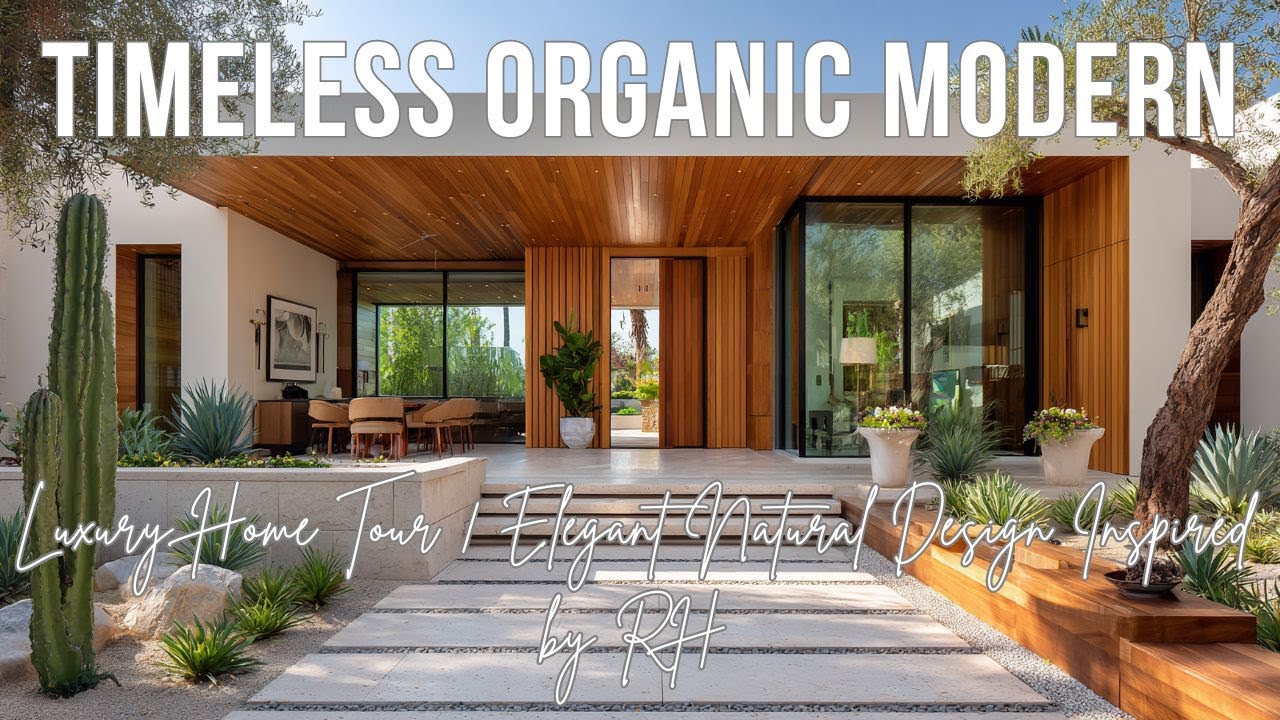 Timeless Organic Modern Luxury Home Tour  Elegant Natural Design Inspired by RH