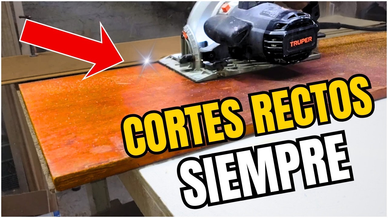 Cómo Cortar Madera Recto y Limpio con Sierra Circular 🔥 #woodworking #madera