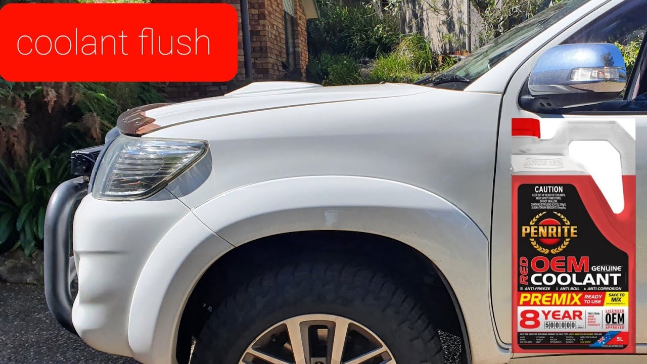 TOYOTA HILUX D4D coolant flush how to! 3L Diesel