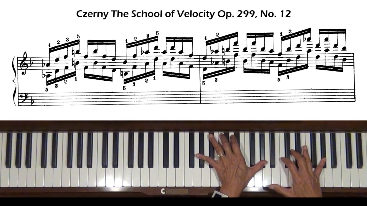 Czerny School of Velocity Op. 299, No. 12 Piano Tutorial