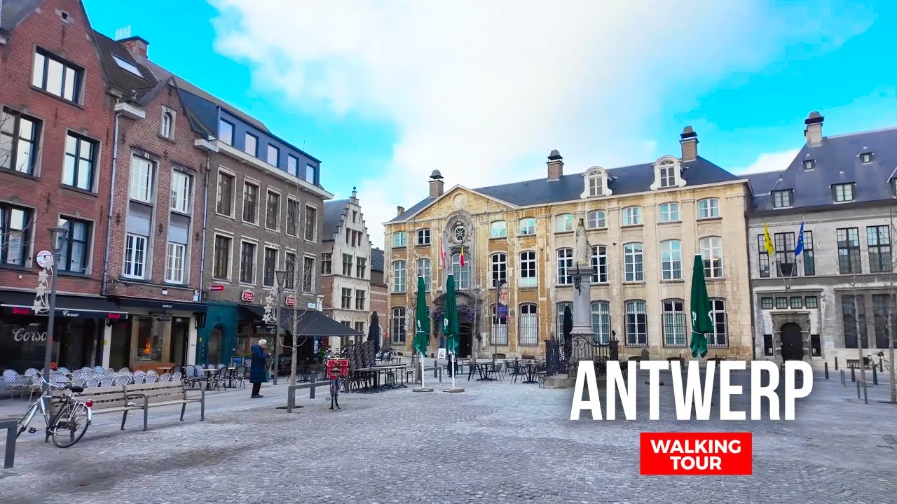 Antwerp City Walk 4K 🇧🇪 | Exploring Nationalestraat, Kloosterstraat & Vrijdagmarkt