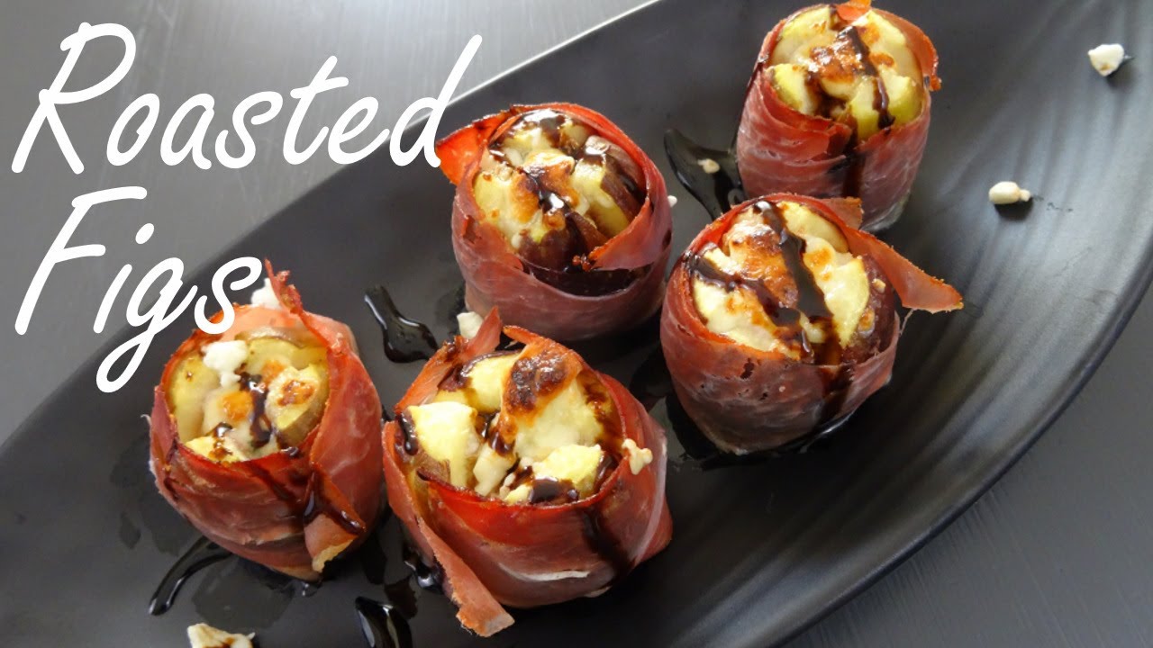 Roasted Figs Stuffed with Gorgonzola and Wrapped with Prosciutto - Appetizers