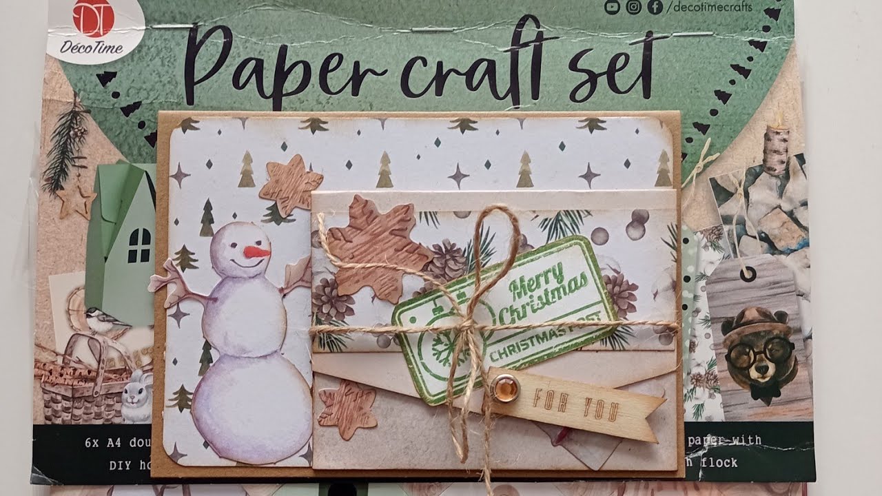 TUTO CARTE POCHETTE CADEAU FACILE #papercraftset