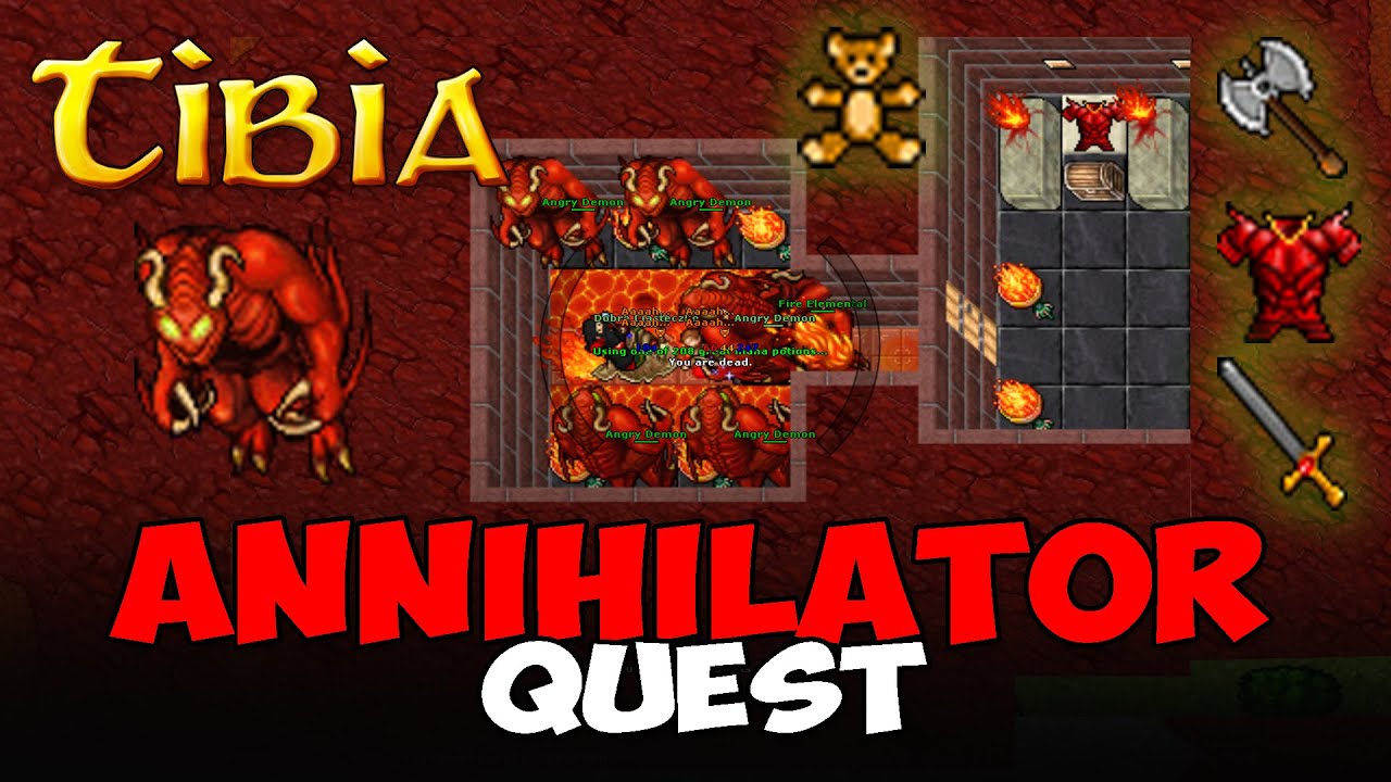 BLOCZYŁEM MSem ANIHILATORA! - Tibia - The Annihilator Quest