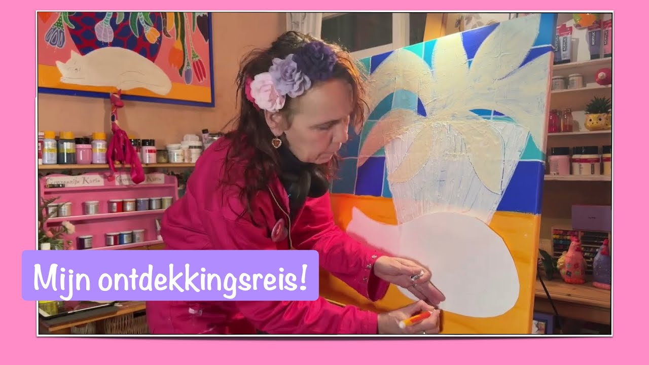 Atelier vlog: overnieuw beginnen, een nieuwschilderij en collage!
