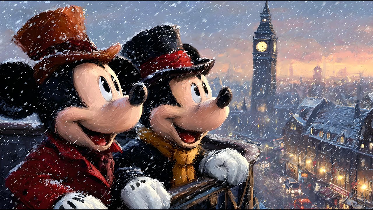 Snowy Rooftop Gaze | A Gentle Christmas Evening