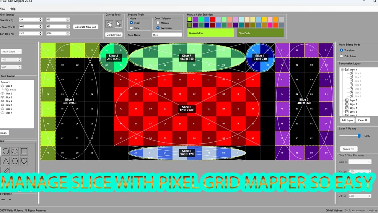 How to Manage Slices in Resolume with Pixel Grid Mapper (Step-by-Step Guide)