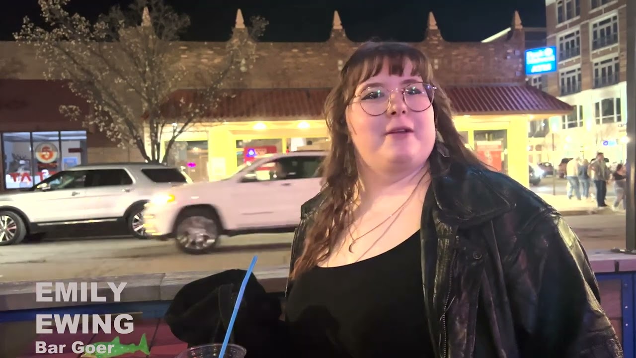 Downtown Lawrence, KS On a Friday Night. Video Package