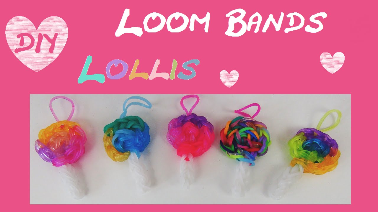 Rainbow Loom Lollipop + Armband OHNE LOOMBOARD selber machen | DIY Loom mit H&auml;kelnadel