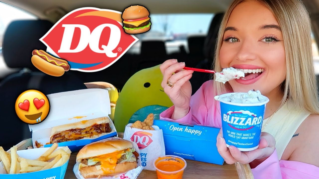 Dairy Queen MUKBANG 💕🍔 My First Time Trying !!
