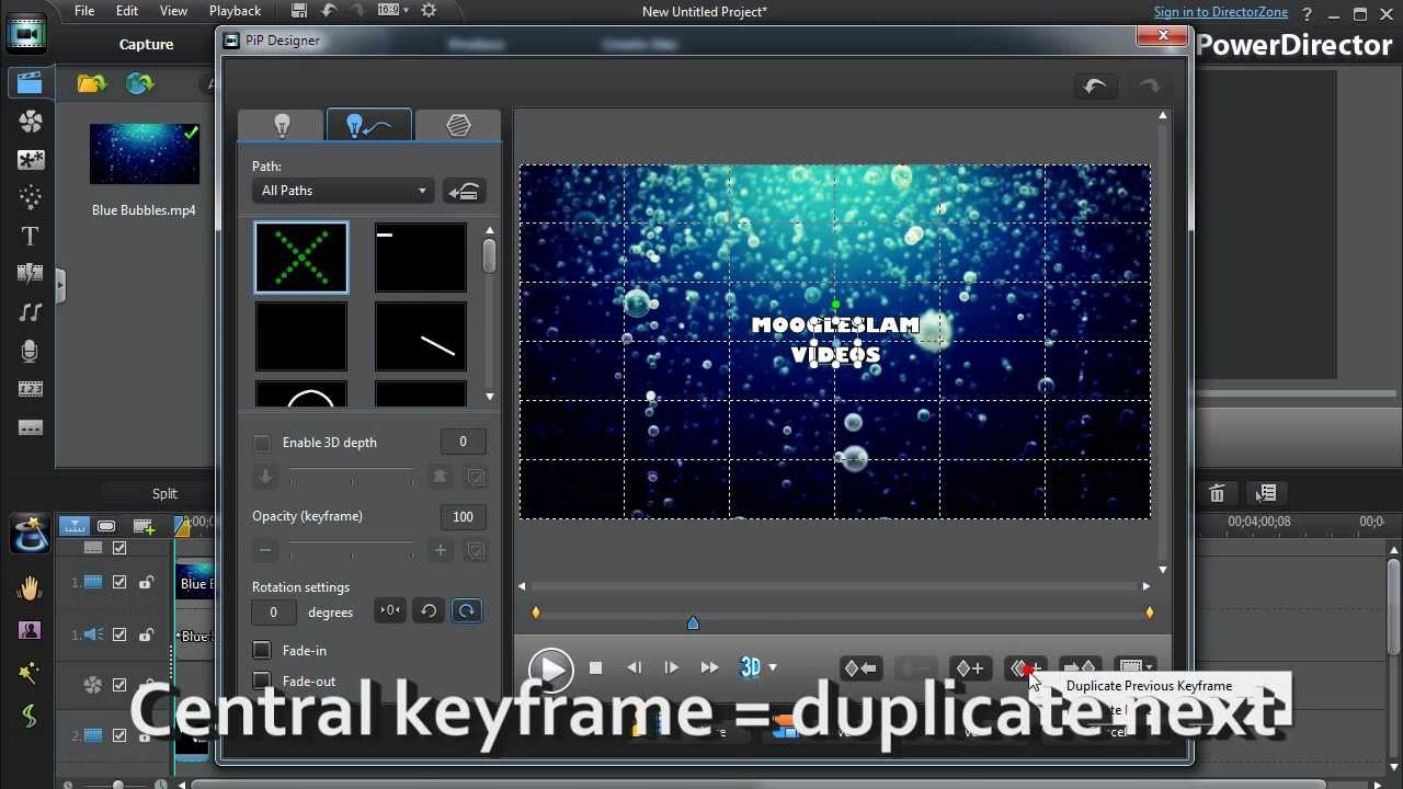 PowerDirector Text Zoom