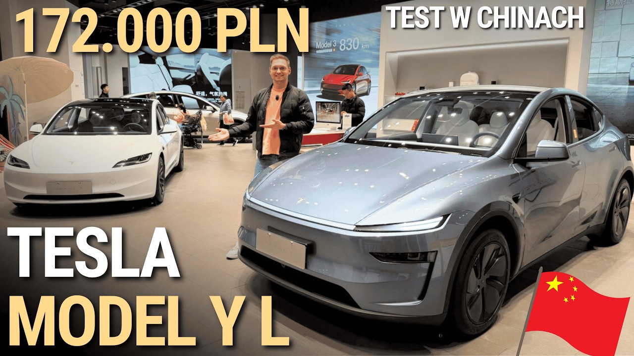 Przedłużana Tesla Model Y L za 172.000 zł byłaby HIT-em w Europie! 🤯 Test w Chinach