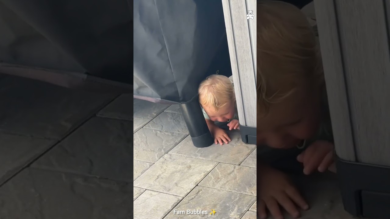 Cohen was exploring and got stuck no babies were harmed tb 🫶🩷 Fam Bubbles 💕✨