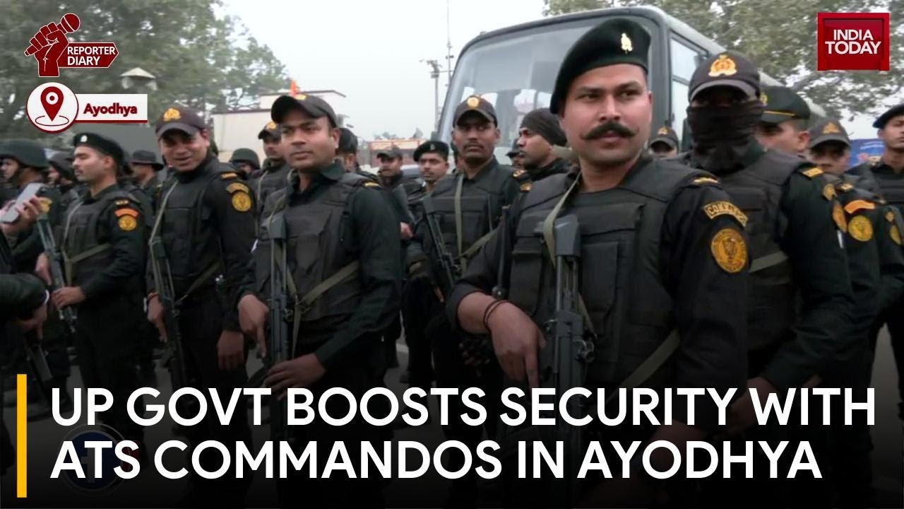 ATS Commandos Bolster Security In Ayodhya Ahead Of Ram Mandir Consecration Ceremony