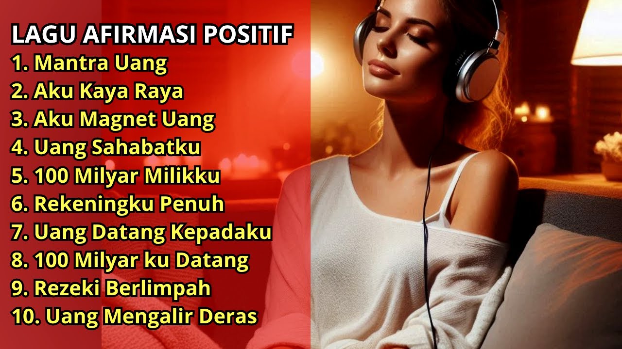 TERBARU 10 Lagu Afirmasi Positif,Kumpulan Lagu Afirmasi Positif,Lagu Afirmasi Uang Mengalir Deras 28