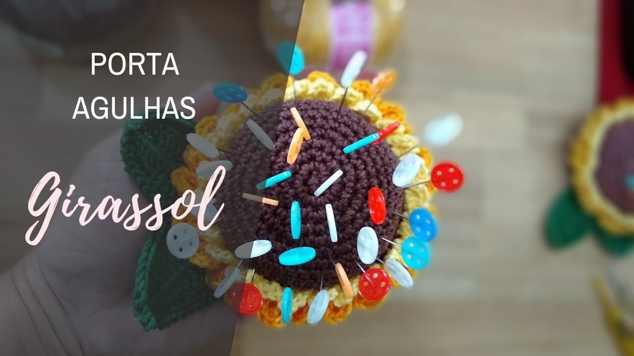 PORTA AGULHAS GIRASSOL - Barroca Ateliê Oficial