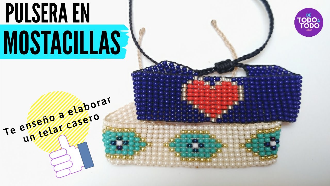 Cómo hacer PULSERAS en MOSTACILLAS? Cómo hacer un TELAR CASERO? [FÁCIL y FUNCIONA] DIY.