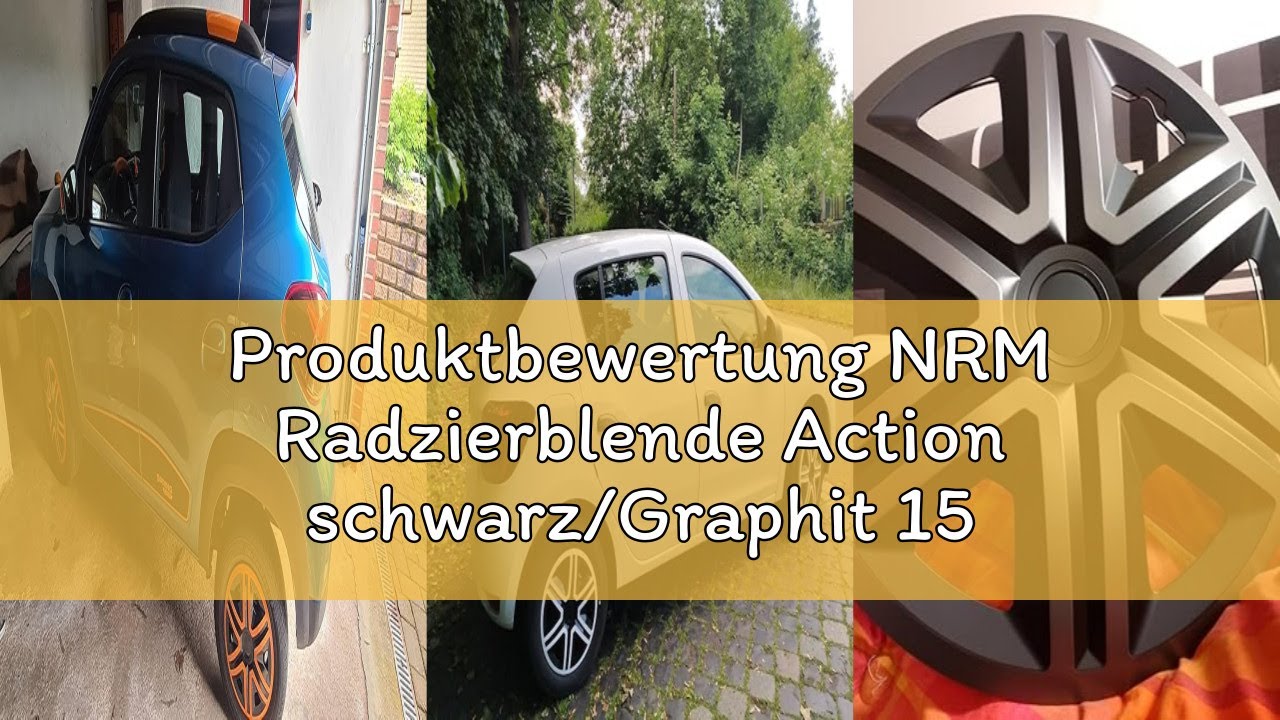 Produktbewertung NRM Radzierblende Action schwarz/Graphit 15 Zoll 4er Set