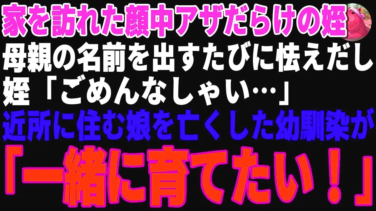 【感動する話】ある日突然、家を訪れた顔中アザだらけの姪→娘を亡くした幼馴染が一緒に育てようと言ってくれた結果…【朗読・スカッと】