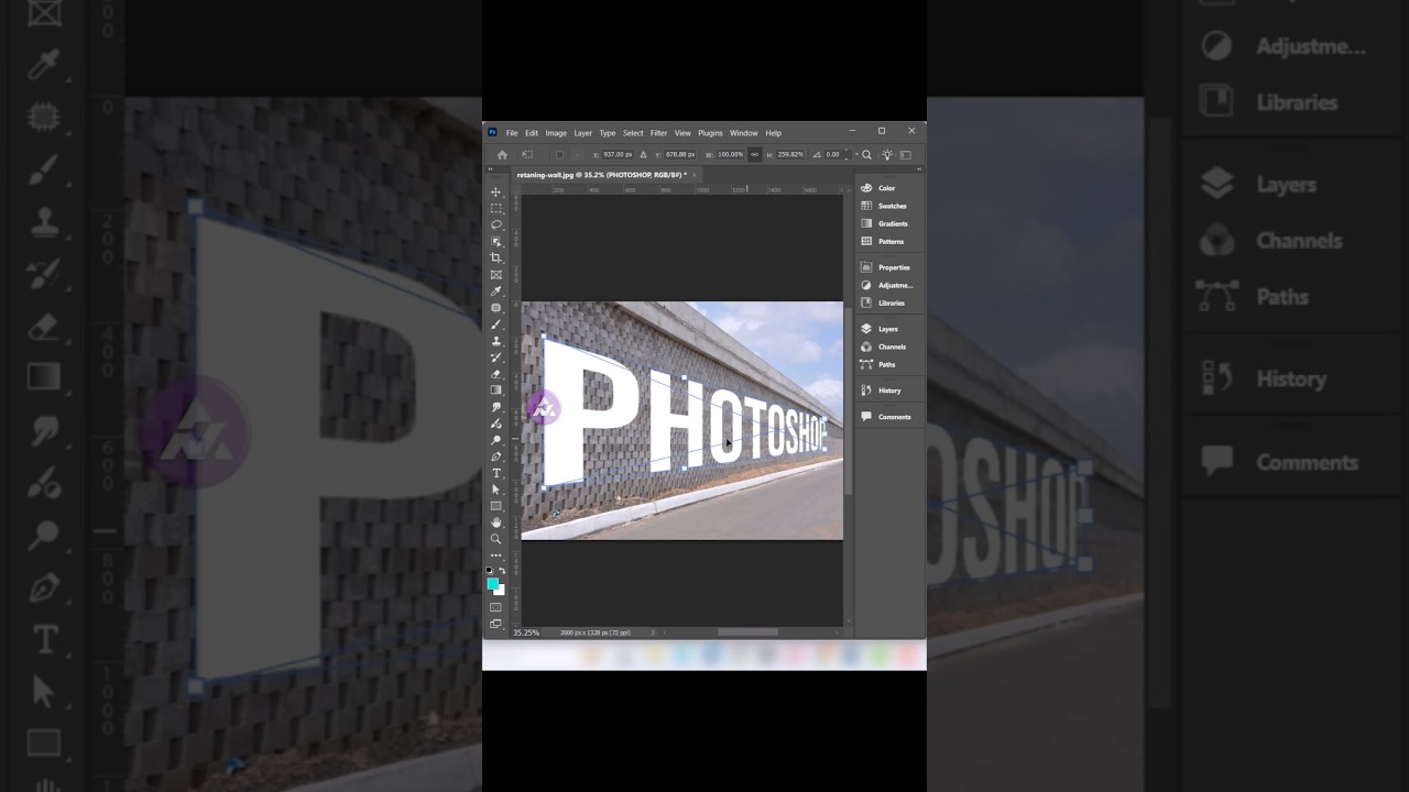 Photoshop 2026 Tips | Realistic Perspective Text