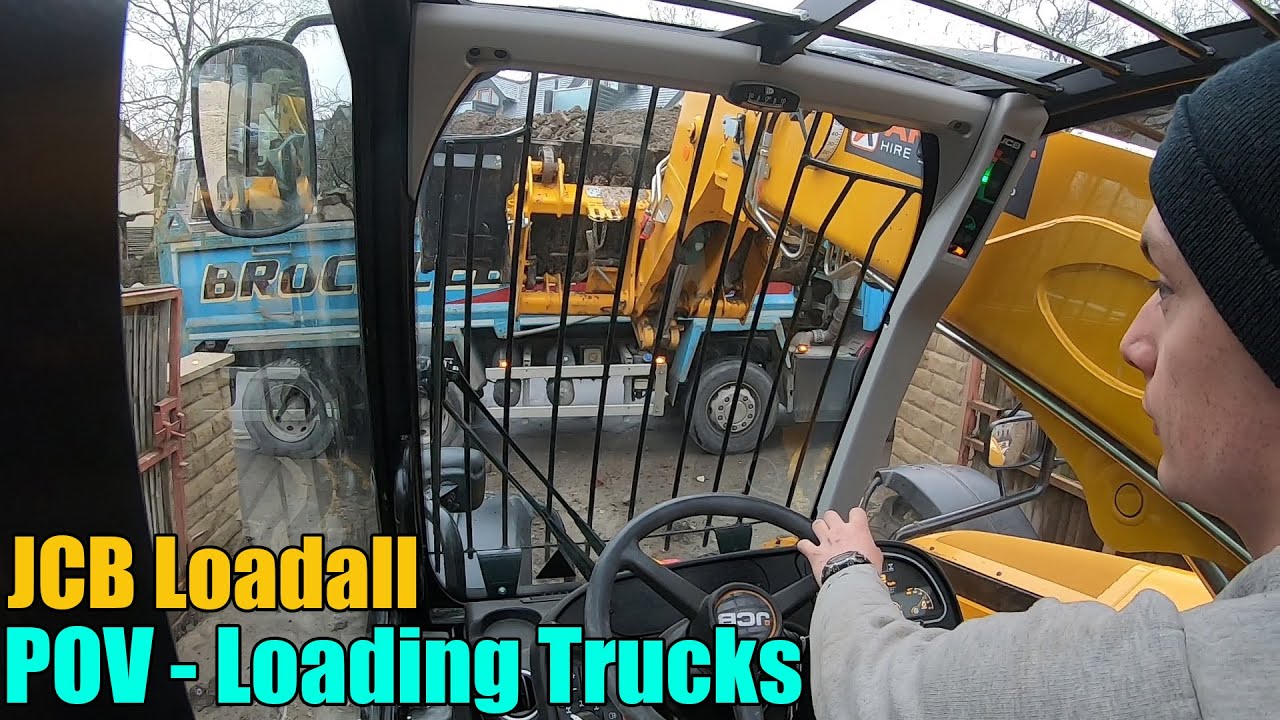 IN CAB VIEW - Loading Trucks With A JCB Loadall