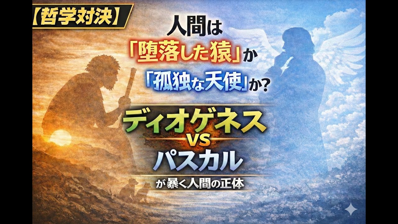 【哲学対決】人間は「堕落した猿」か「孤独な天使」か？ディオゲネス vs パスカルが暴く人間の正体