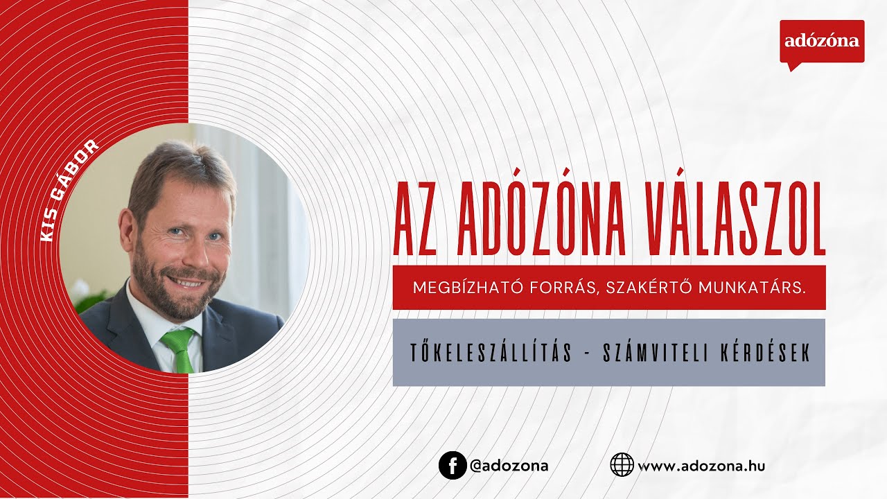 Az Adózóna válaszol: tőkeleszállítás – számviteli kérdések / Kis Gábor adó- és számviteli szakértő
