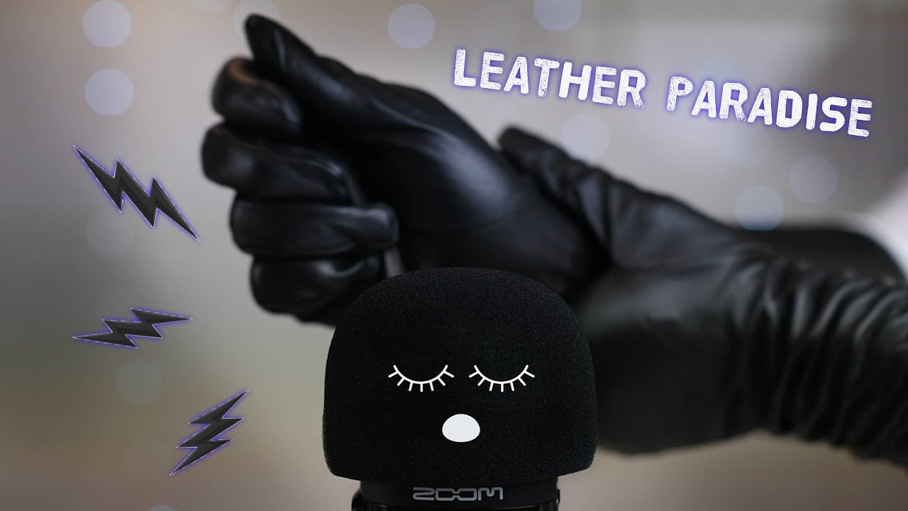 ASMR LEATHER GLOVES SOUNDS - creaking sounds of leather asmr