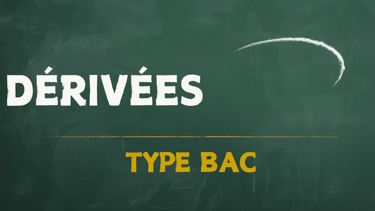 Dérivées  exercice type Bac Terminale