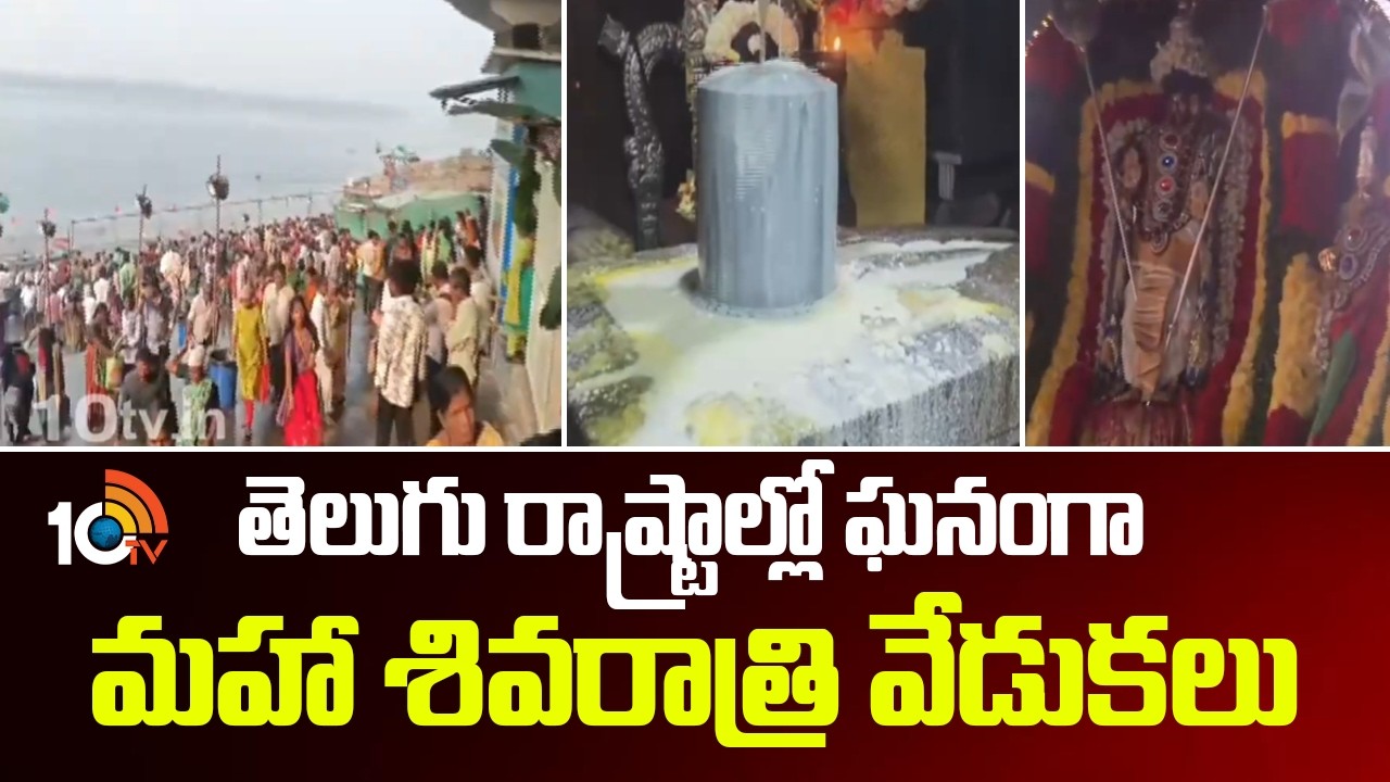 తెలుగు రాష్ట్రాల్లో ఘనంగా మహా శివరాత్రి వేడుకలు | Huge Devotees Rush To Shiva Temples | 10TV News