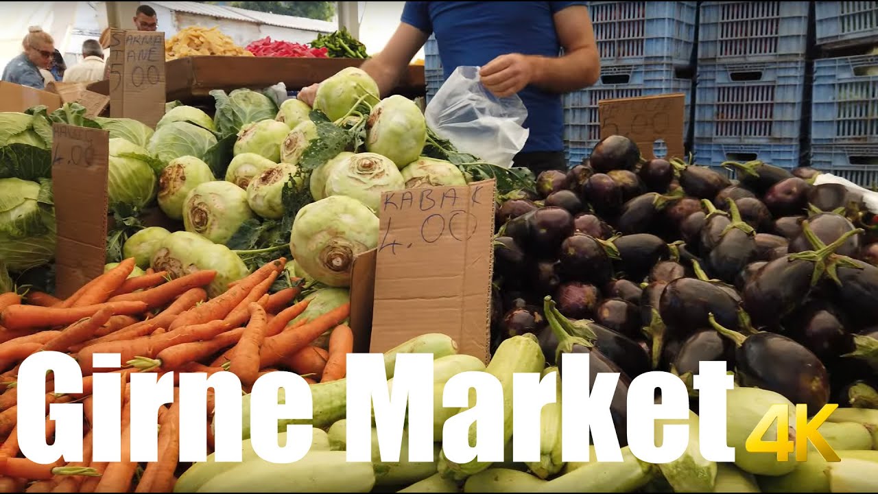 Kyrenia Wednesday market, North Cyprus walking tour 4k 60fps