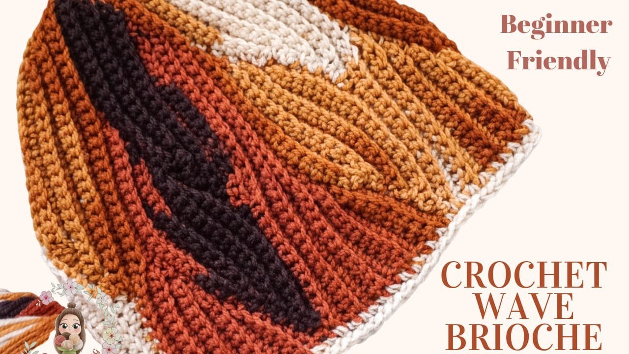 Crochet Wave Brioche Beanie / Beginner Friendly Crochet Hat Tutorials
