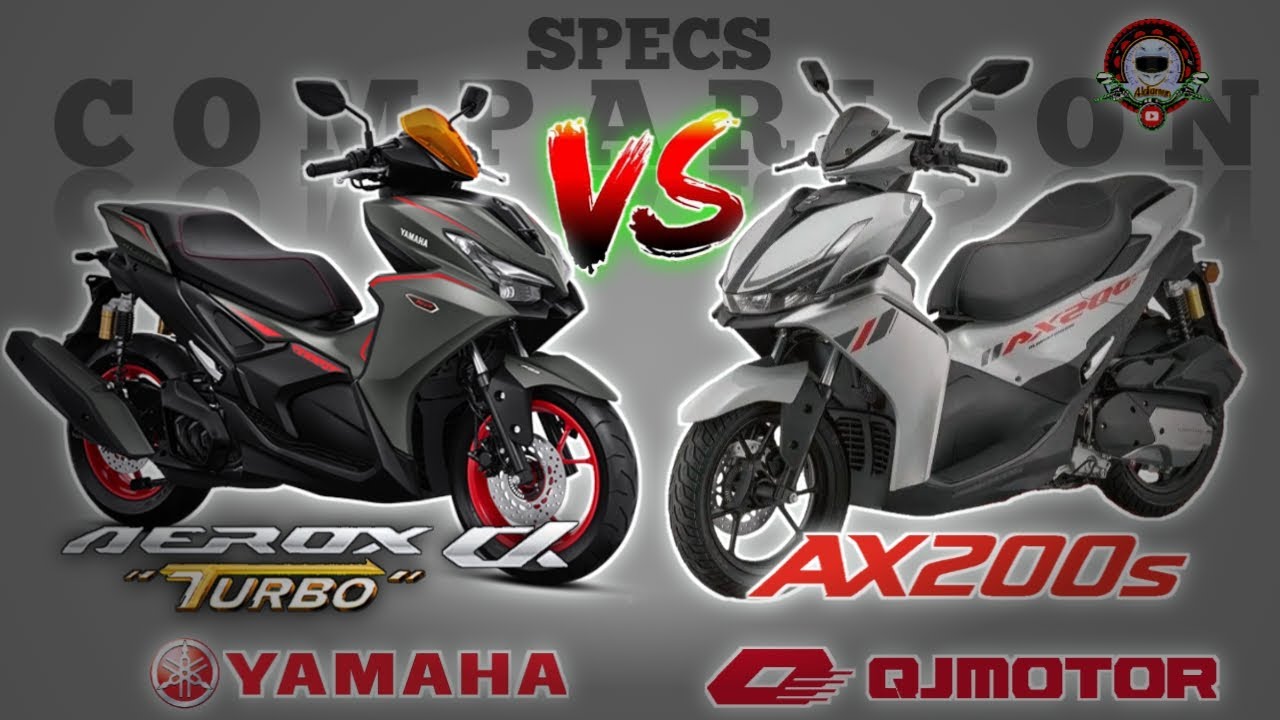 YAMAHA AEROX ALPHA TURBO vs QJMOTOR AX200S SPECS COMPARISON