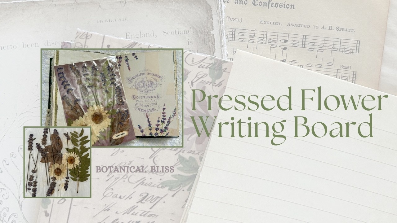 Botanical Bliss | Writing Board with Pressed Flowers