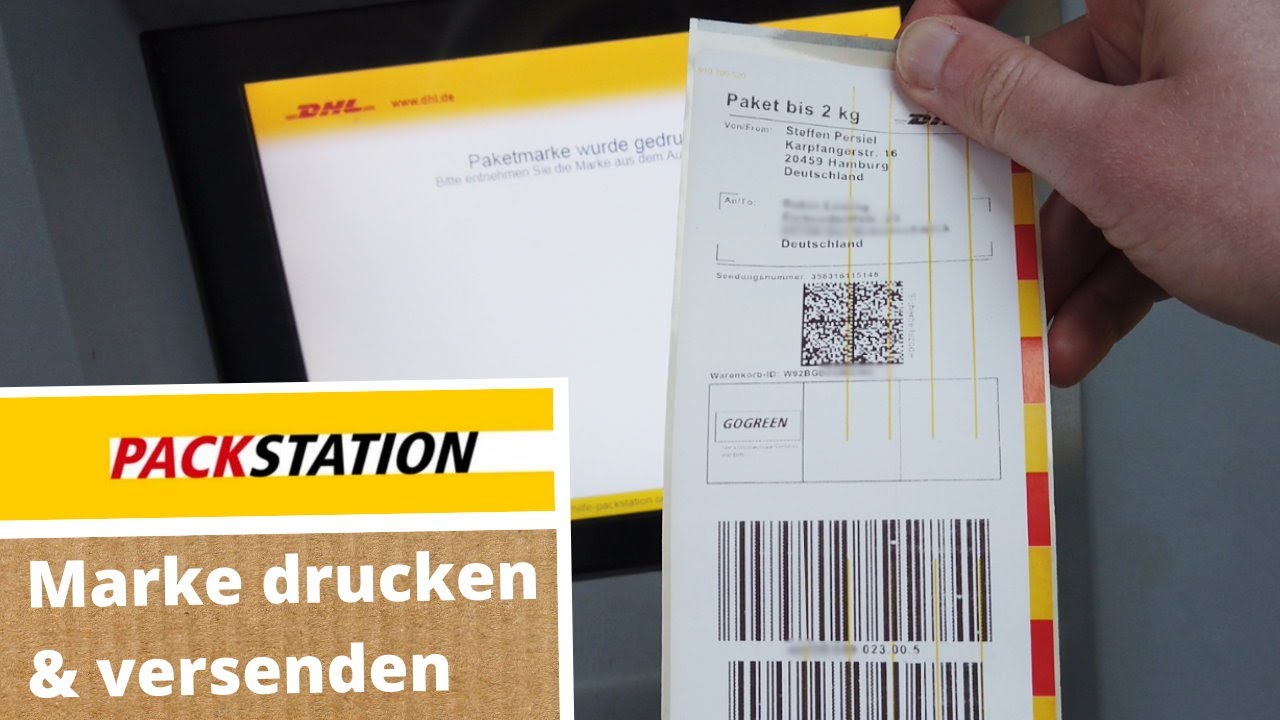 Paketmarke an Packstation drucken & Paket verschicken