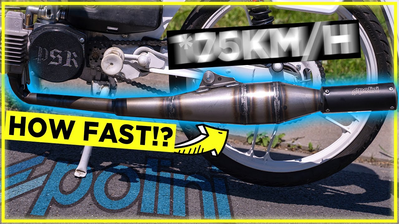 Polini 70-72ccm Renn Auspuff Test für Puch Maxi! Puchshop