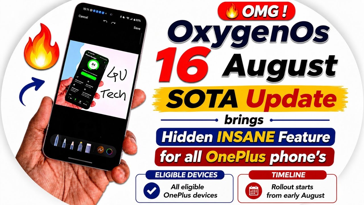 🔥 O m&oacute;j Boże! Sierpniowa aktualizacja OxygenOS 16 wprowadza ukrytą, OBŁĘDNĄ funkcję dla wszystkic...