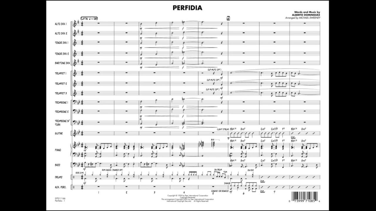 Perfidia by Alberto Dominguez/arr. Michael Sweeney