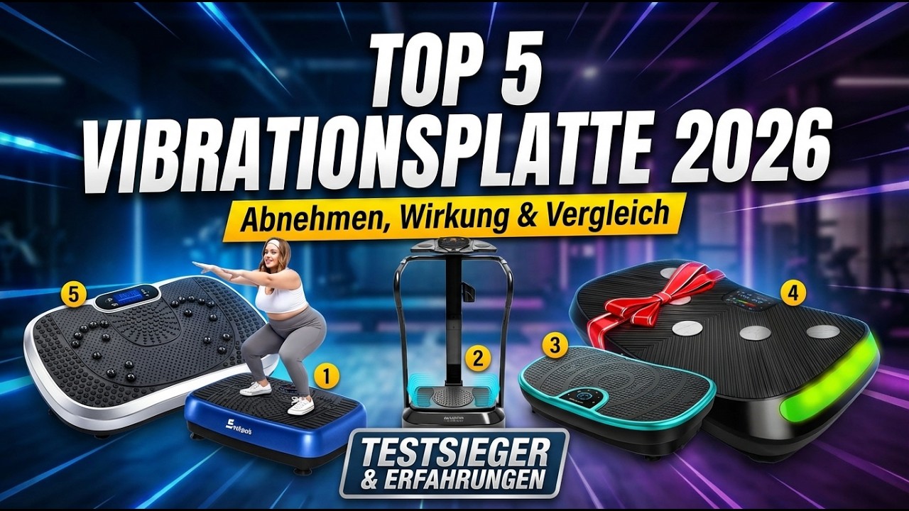 TOP 5 Beste Vibrationsplatte 2026 | Abnehmen, Wirkung & Vergleich (Testsieger & Erfahrungen)