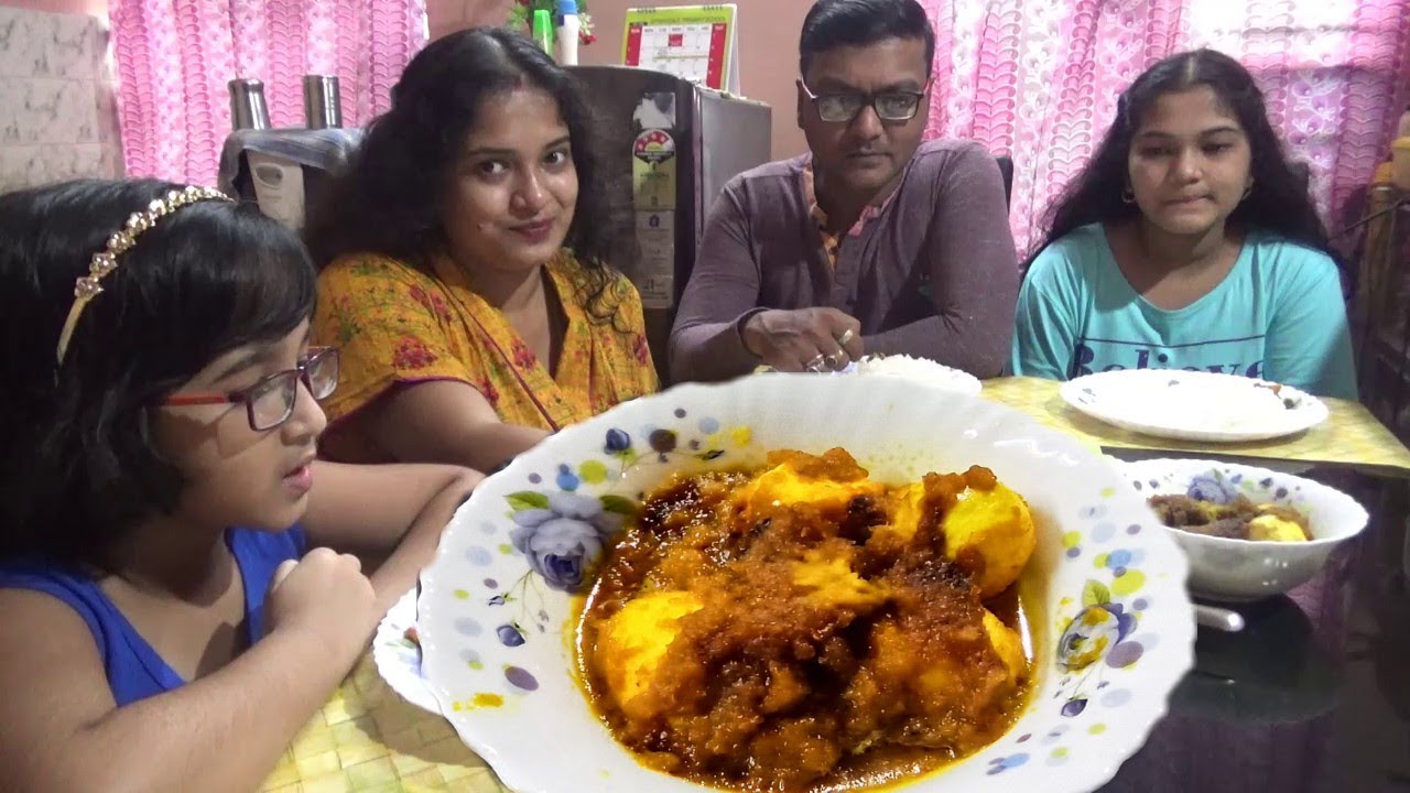 Today's Lunch KACHUR LATI with Shrimp - Duck Egg Curry - Super Bengali Lunch Menu