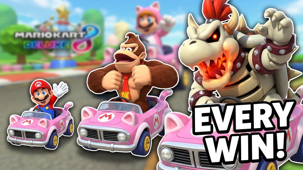Cat Cruiser Winning Animations - Mario Kart 8 Deluxe with Every Character